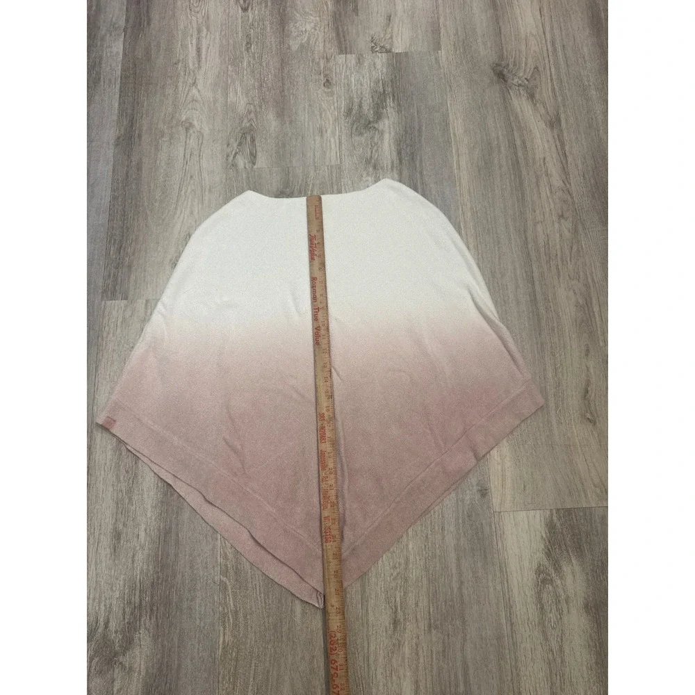 Barefoot‎ Dreams CozyChic Ultra Lite Ombre Poncho Cream Pink One Size